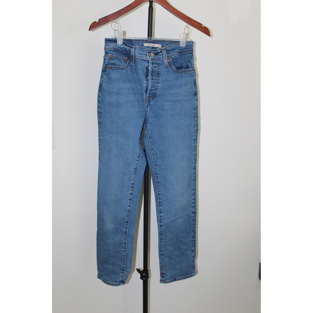 Levi's Wedgie Straight Jeans Women's 26 Medium Wash Blue High Rise Classic
